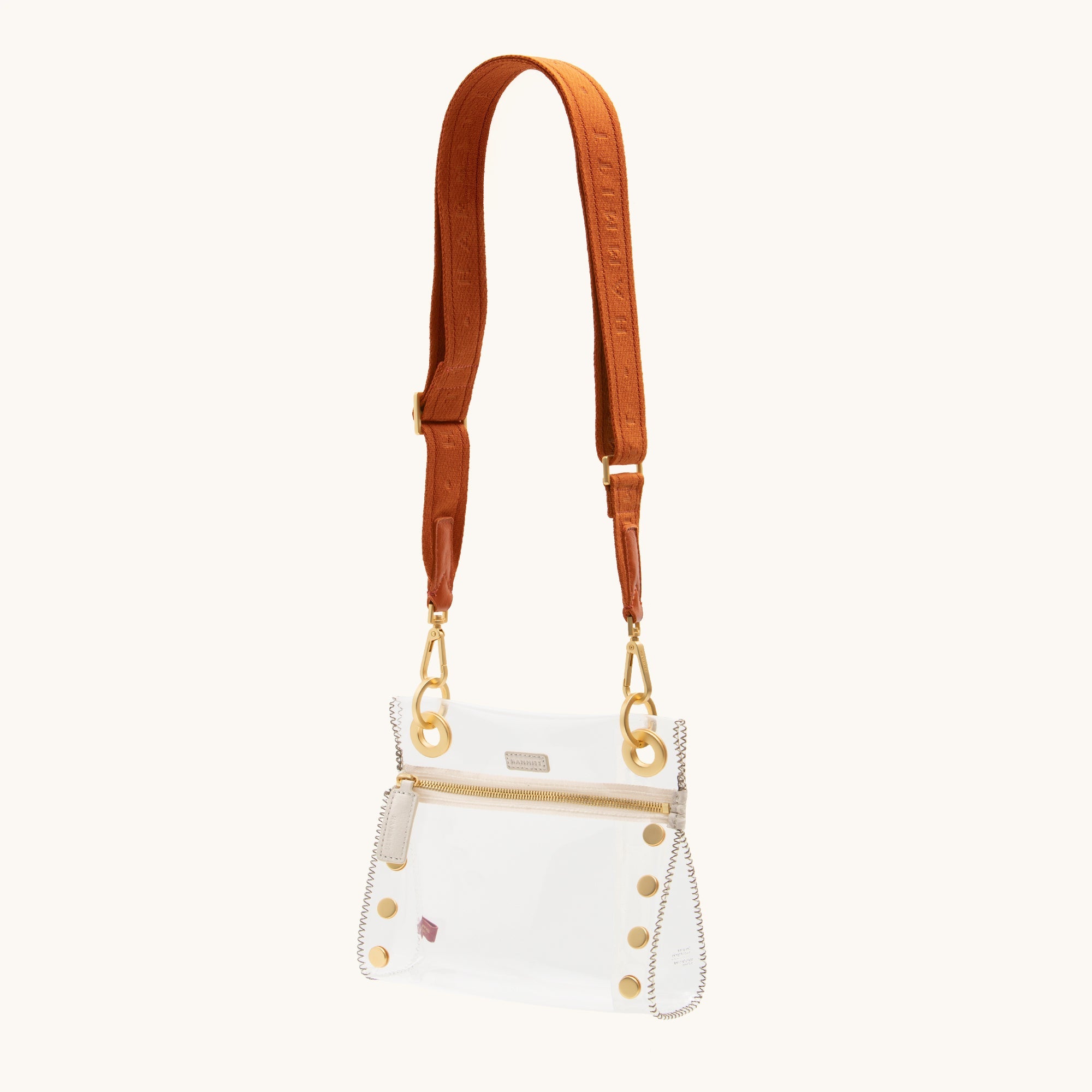 Webbing Crossbody Strap | Candlelight Orange/Brushed Gold
