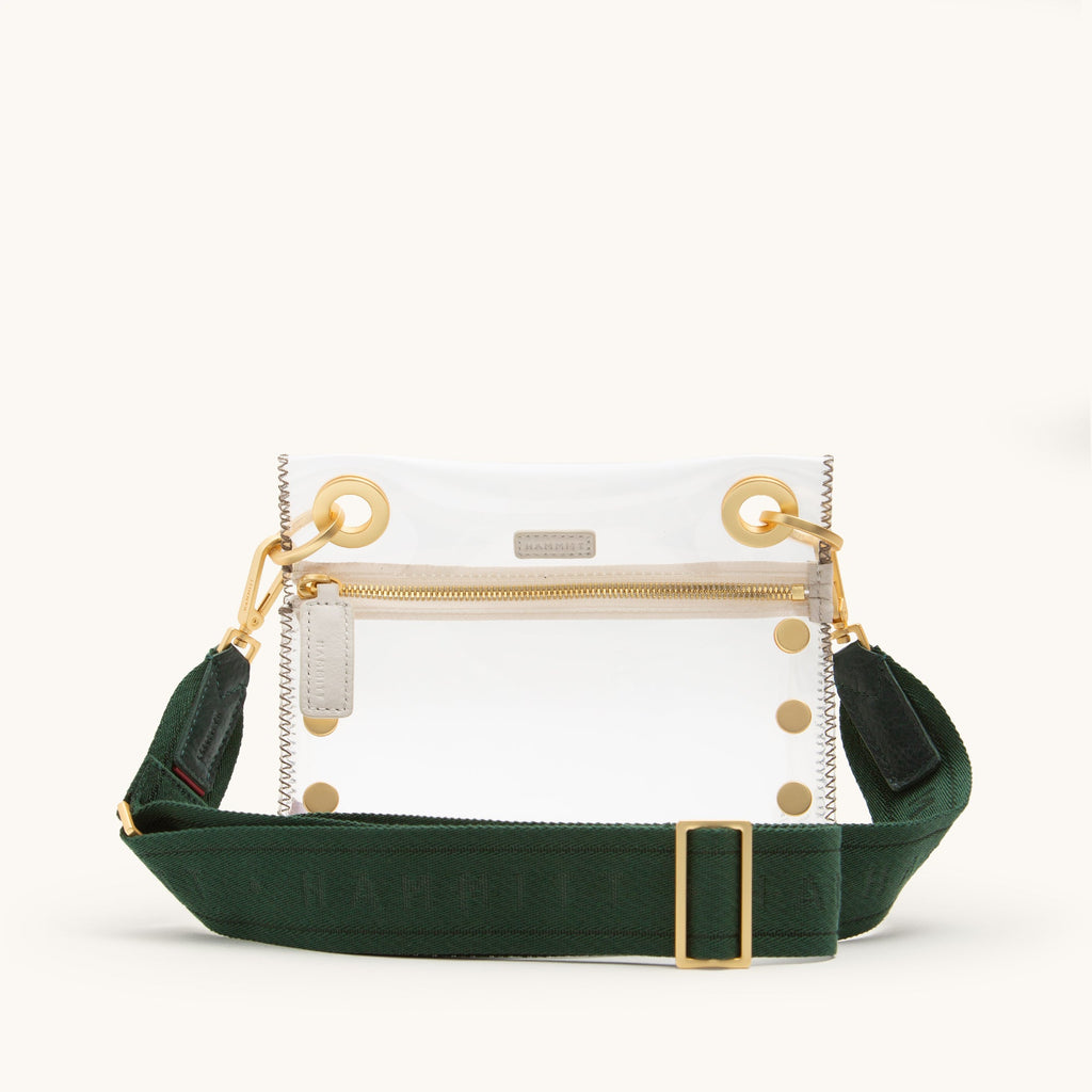 Webbing Crossbody Strap | Grove Green/Brushed Gold