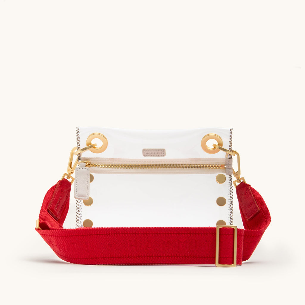 Webbing Crossbody Strap | Harissa Red/Brushed Gold