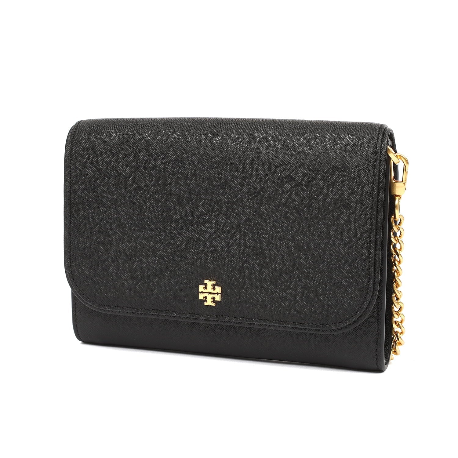 TORY BURCH EMERSON SAFFIANO LEATHER WALLET ON A CHAIN