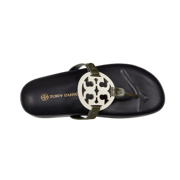 TORY BURCH MILLER CLOUD LEATHER SLIDE SANDALS