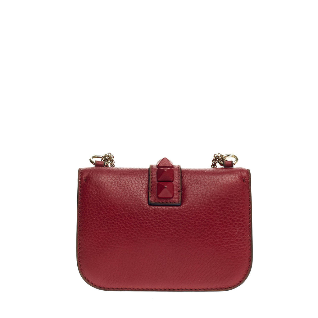 Glam Lock Shoulder Bag Leather Mini