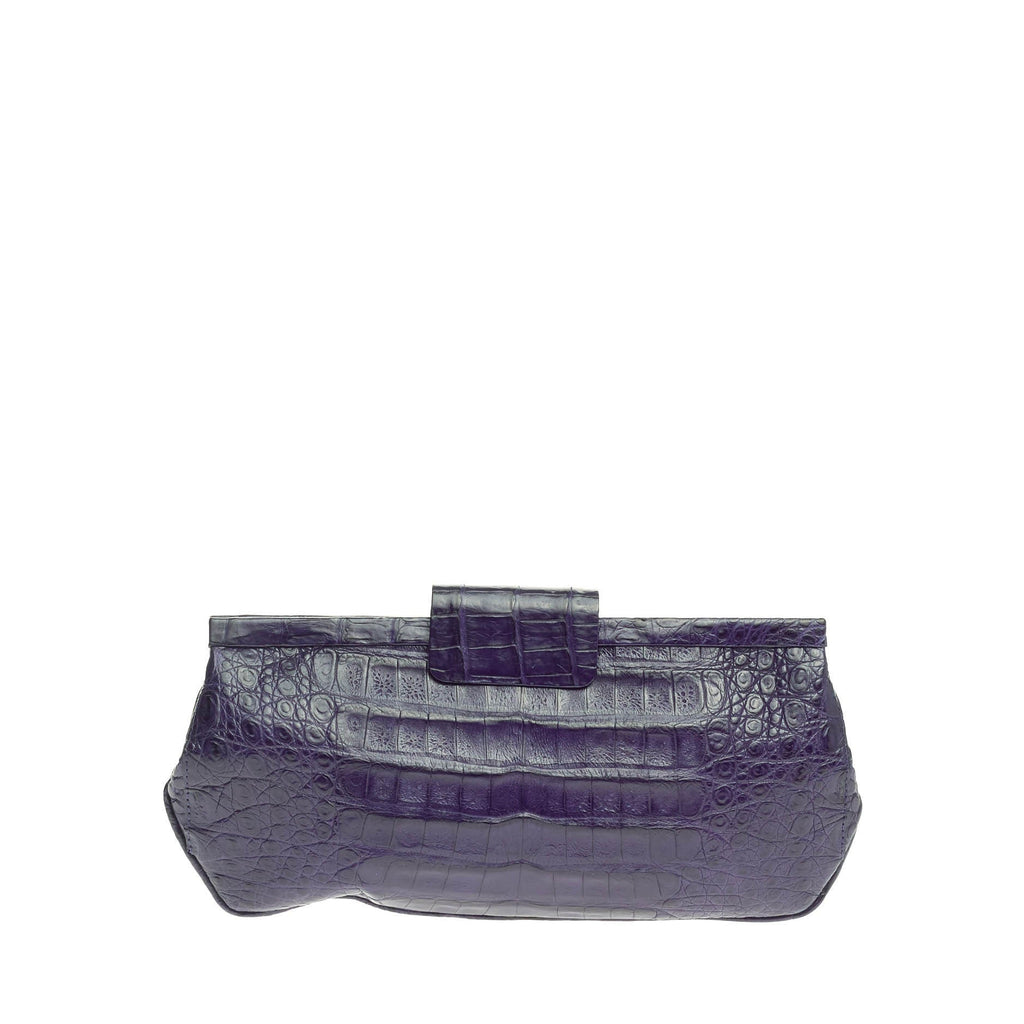 Frame Clutch Crocodile Long