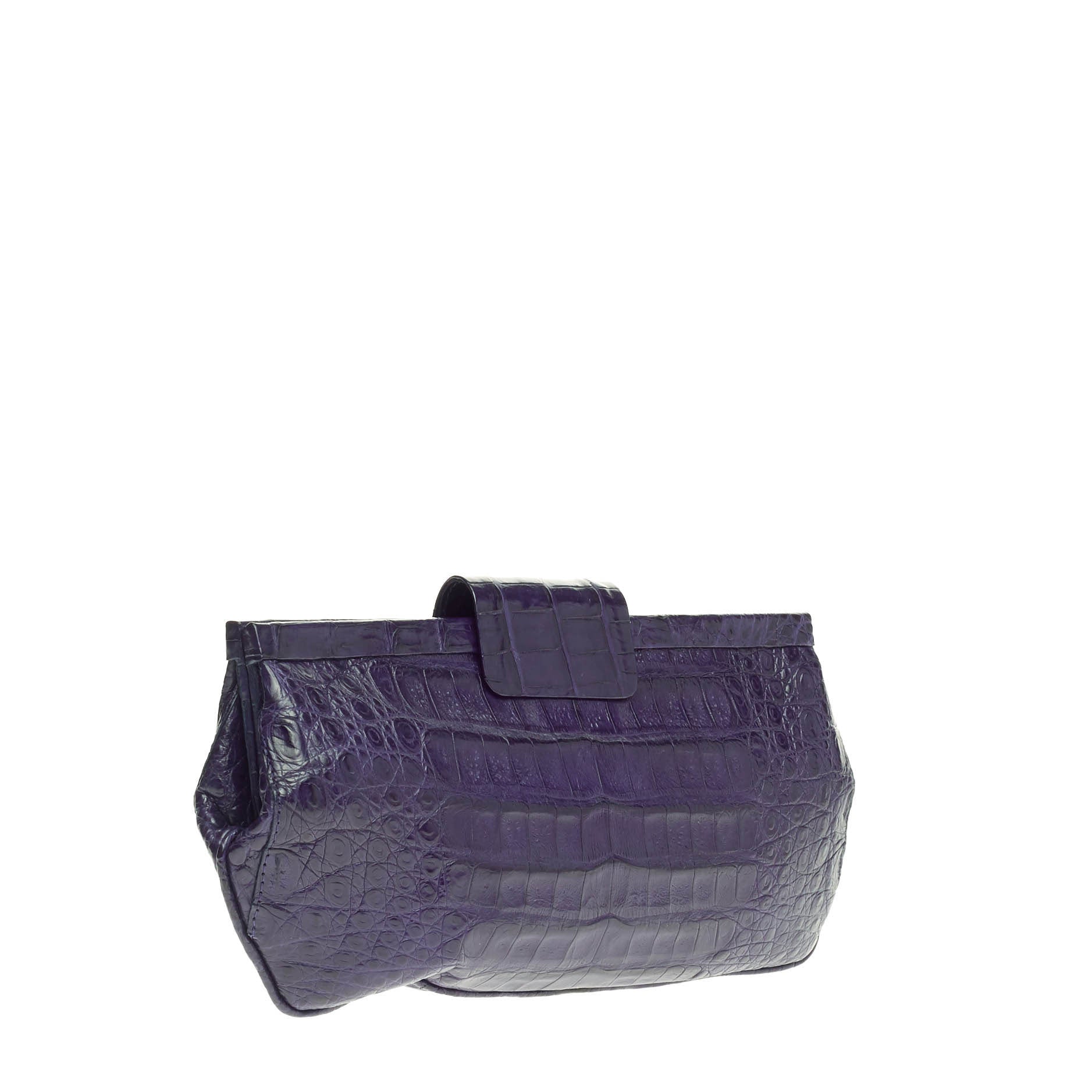 Frame Clutch Crocodile Long