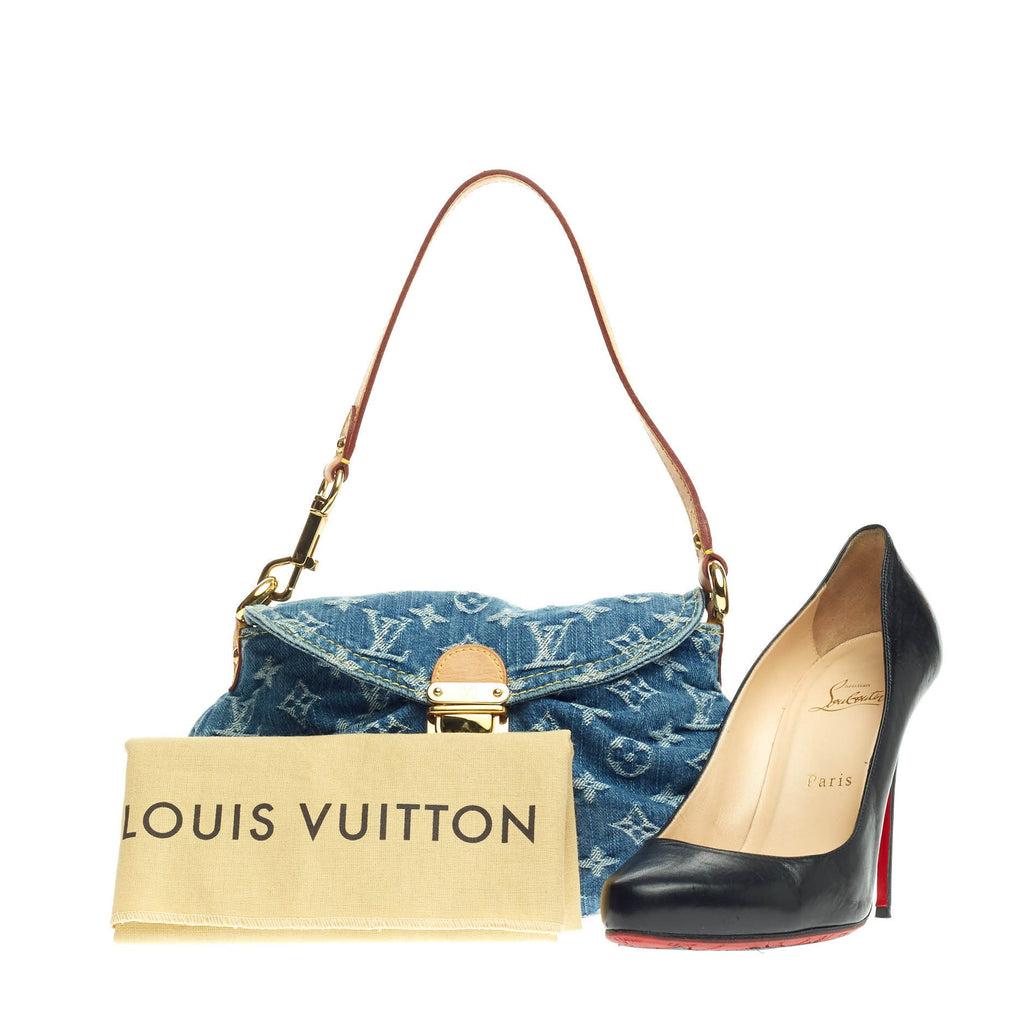 Pleaty Handbag Denim Mini