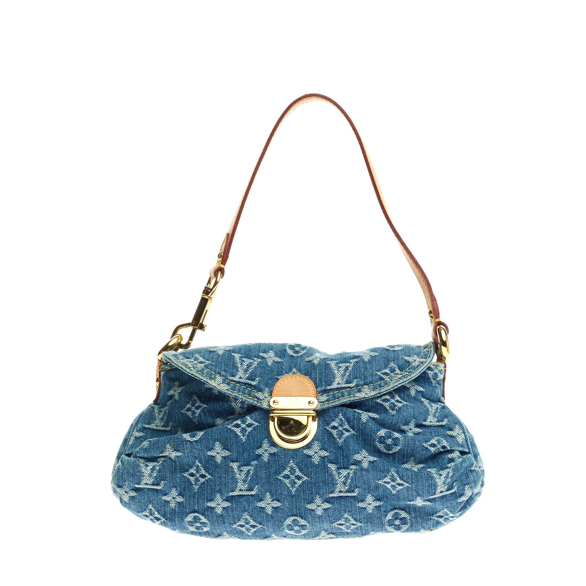 Pleaty Handbag Denim Mini