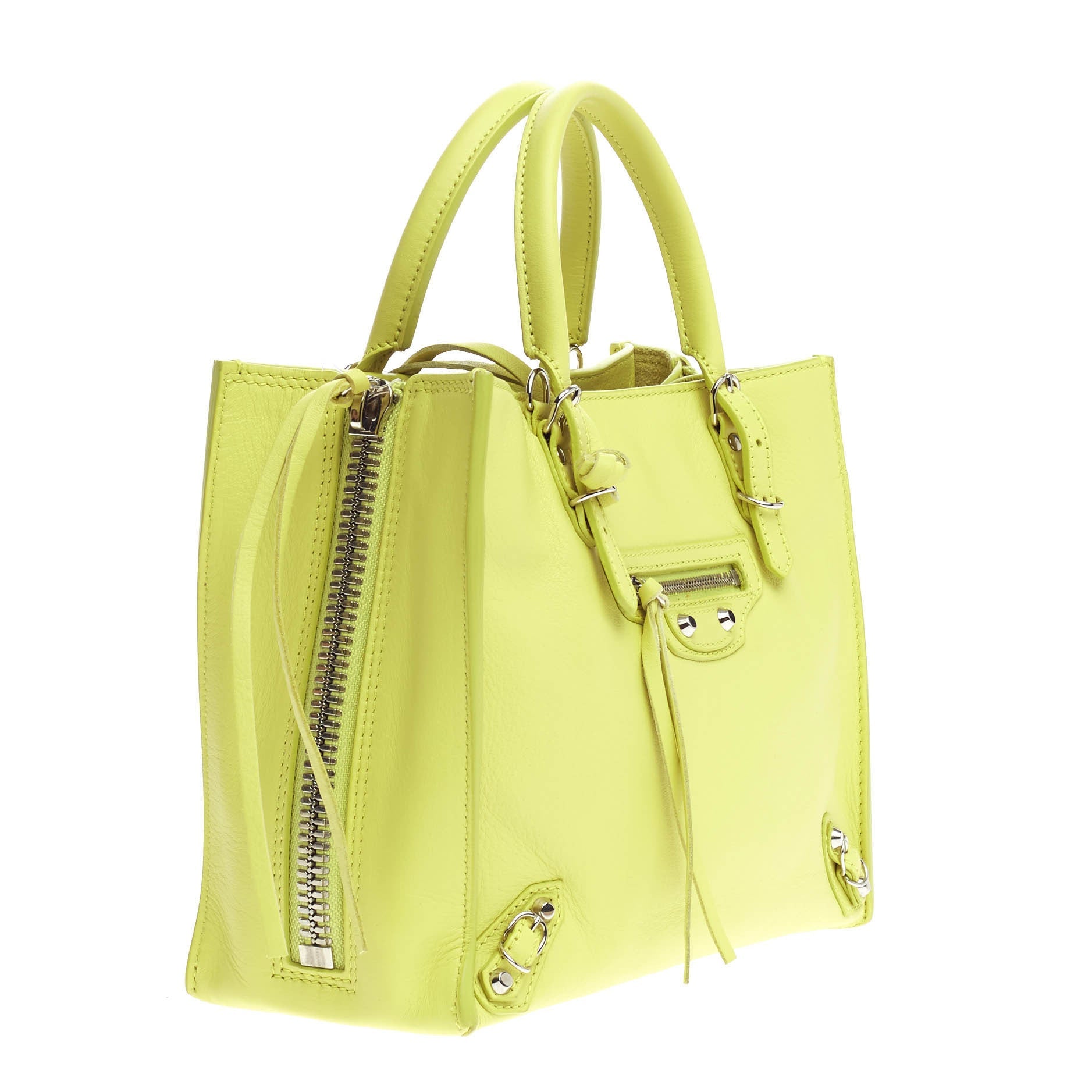 Papier A4 Zip Around Classic Studs Handbag Leather Mini