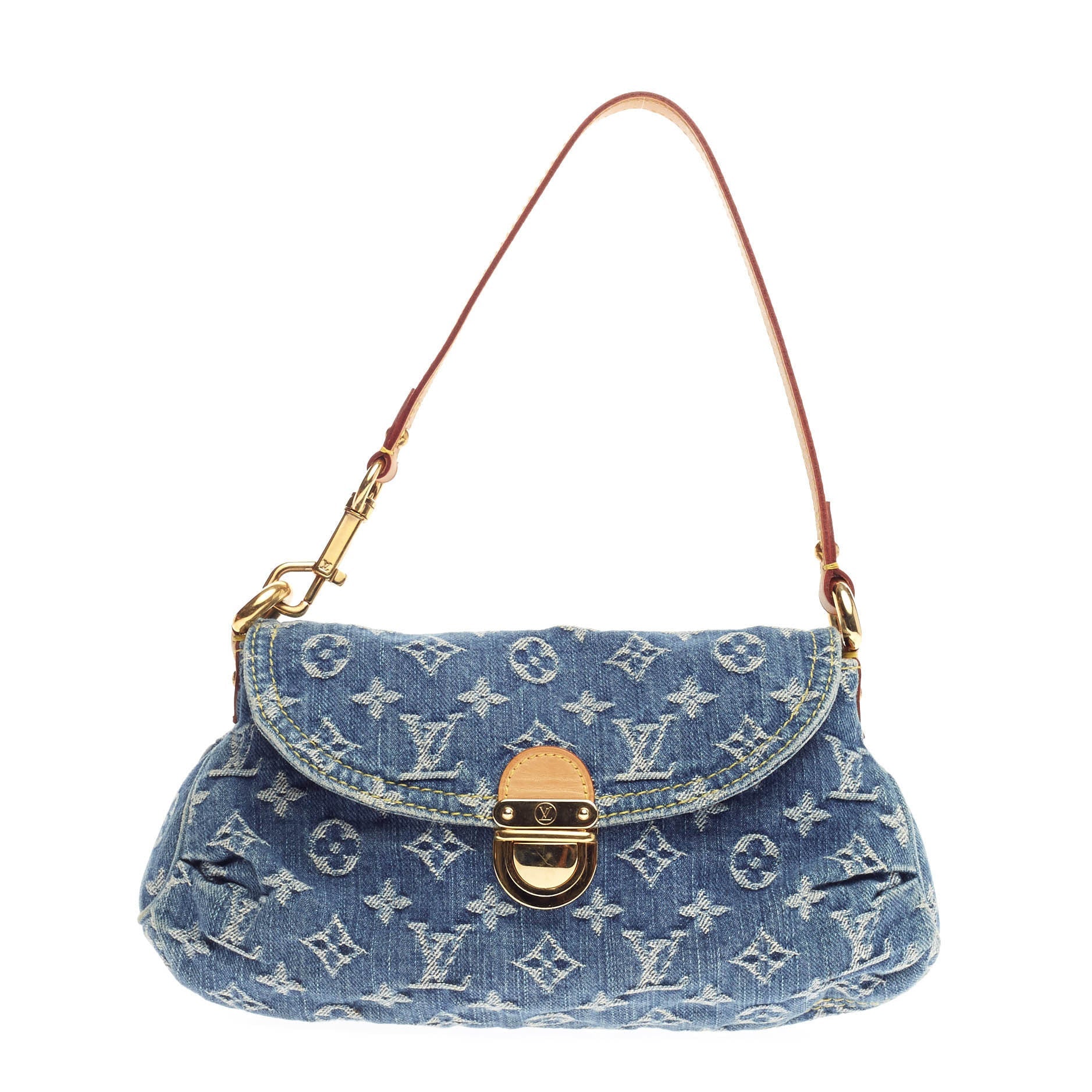 Pleaty Handbag Denim Mini