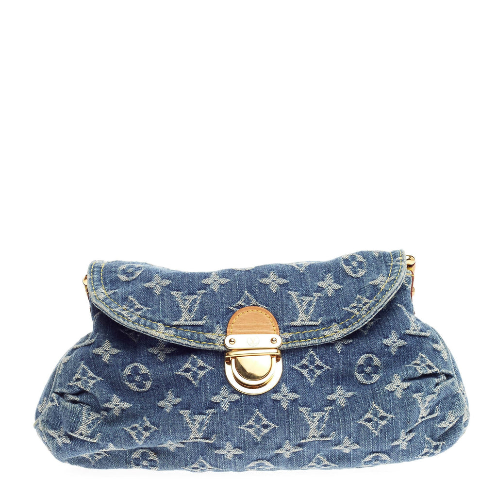 Pleaty Handbag Denim Mini