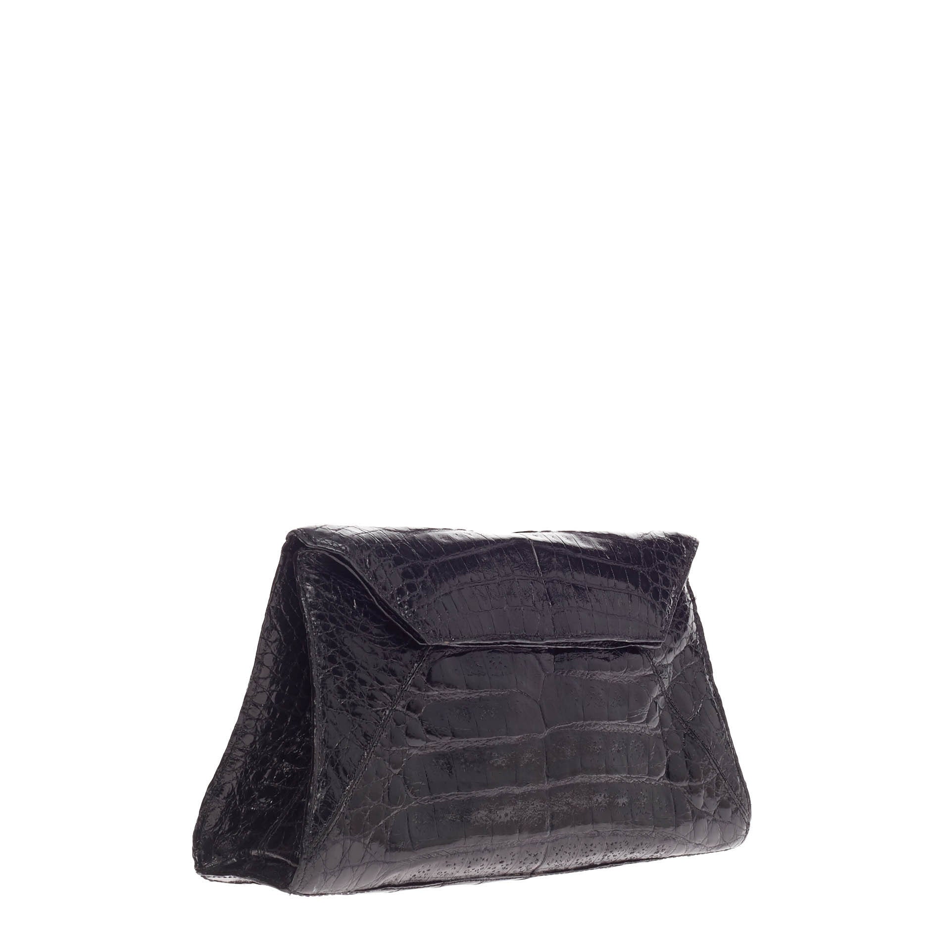 Envelope Clutch Crocodile Long