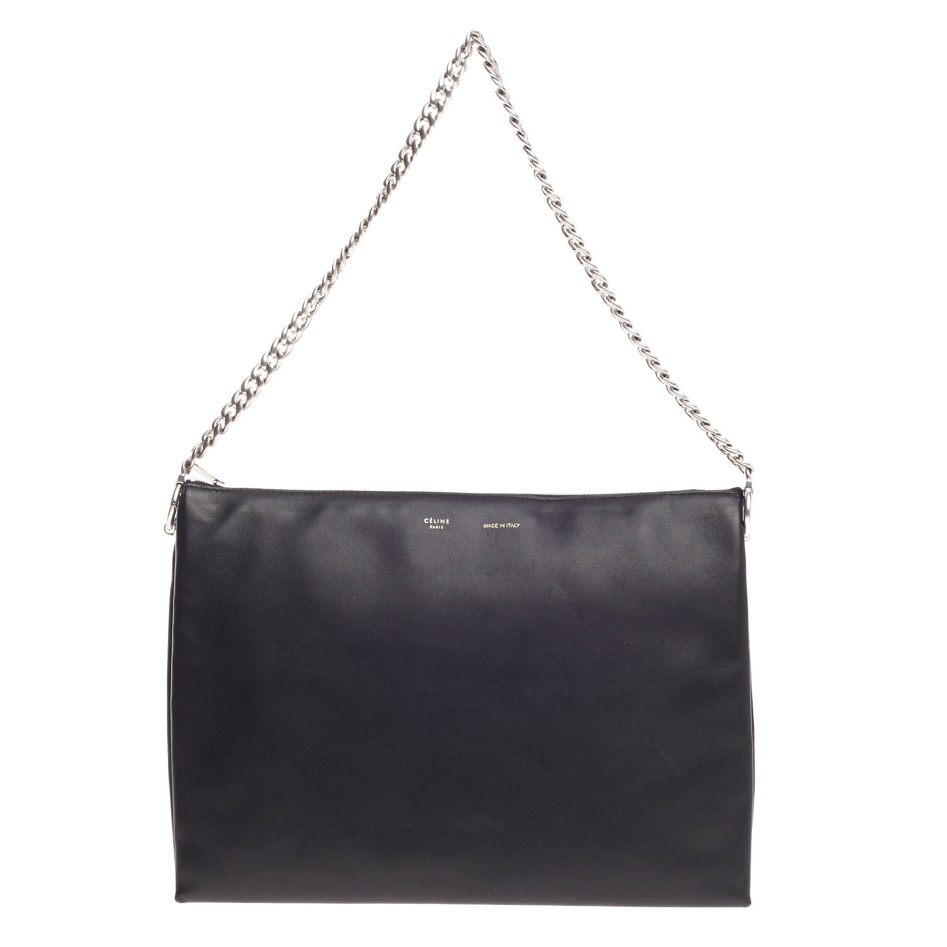 Trio Chain Clutch Leather
