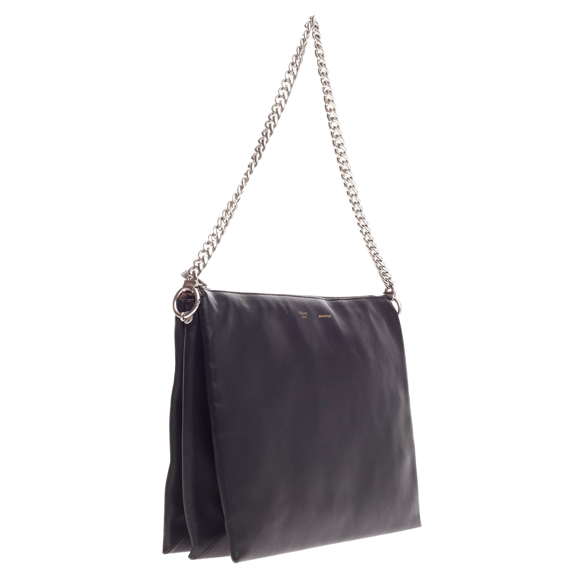 Trio Chain Clutch Leather