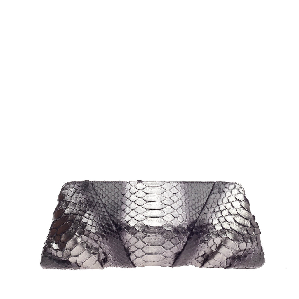 Jeweled Art Deco Clutch Python