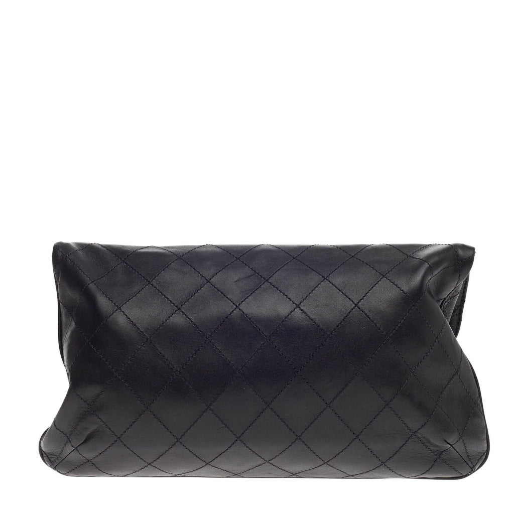 CC Foldover Clutch Quilted Leather Medium