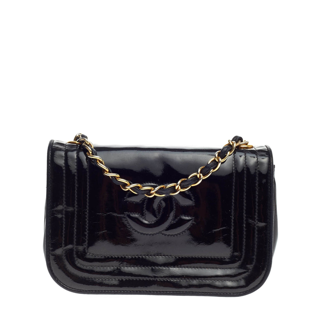 Vintage CC Stitch Flap Bag Patent Mini