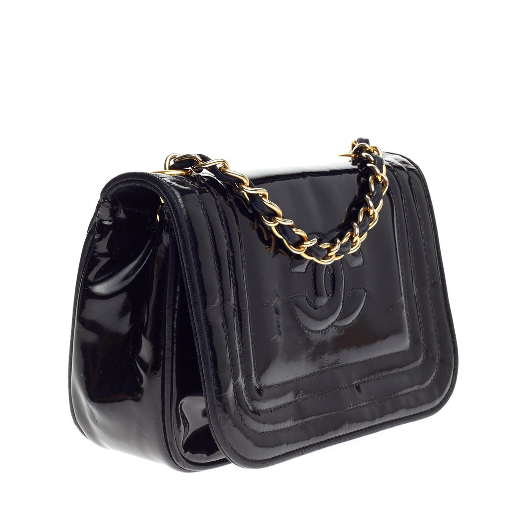 Vintage CC Stitch Flap Bag Patent Mini
