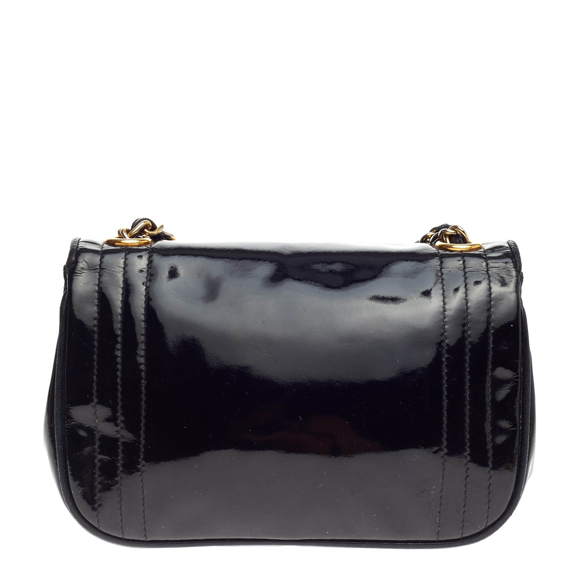 Vintage CC Stitch Flap Bag Patent Mini