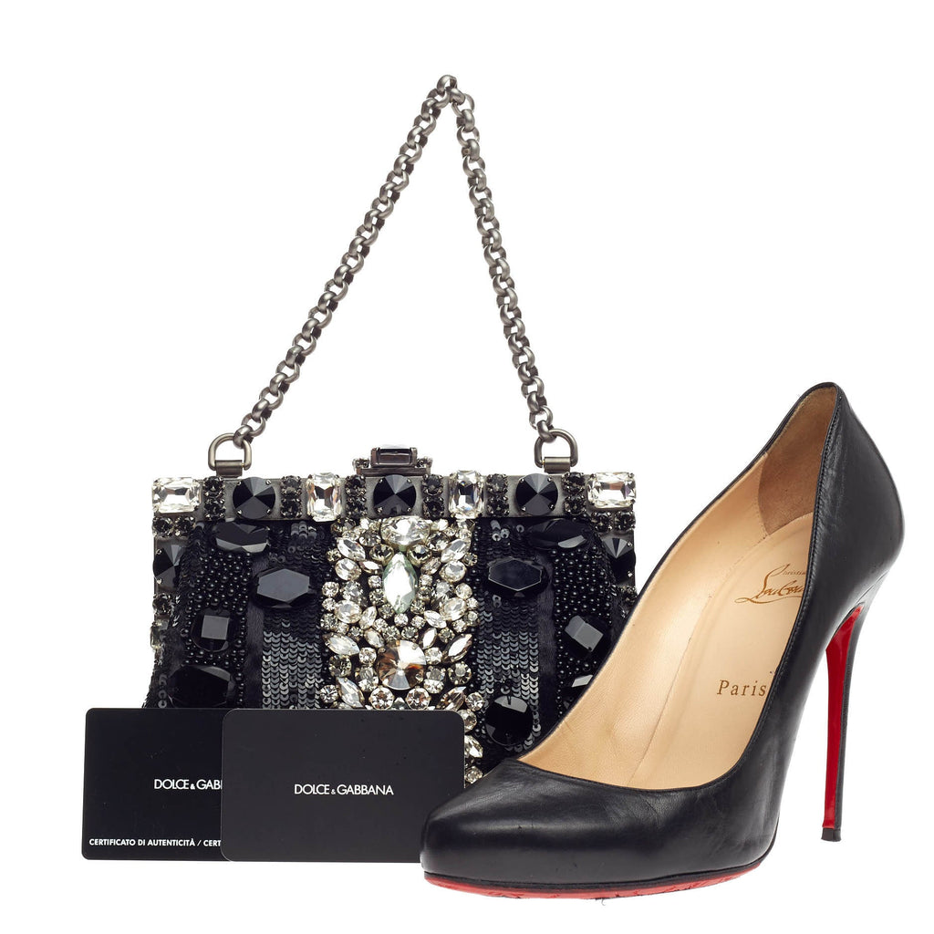Vanda Evening Clutch Crystal and Sequins Small