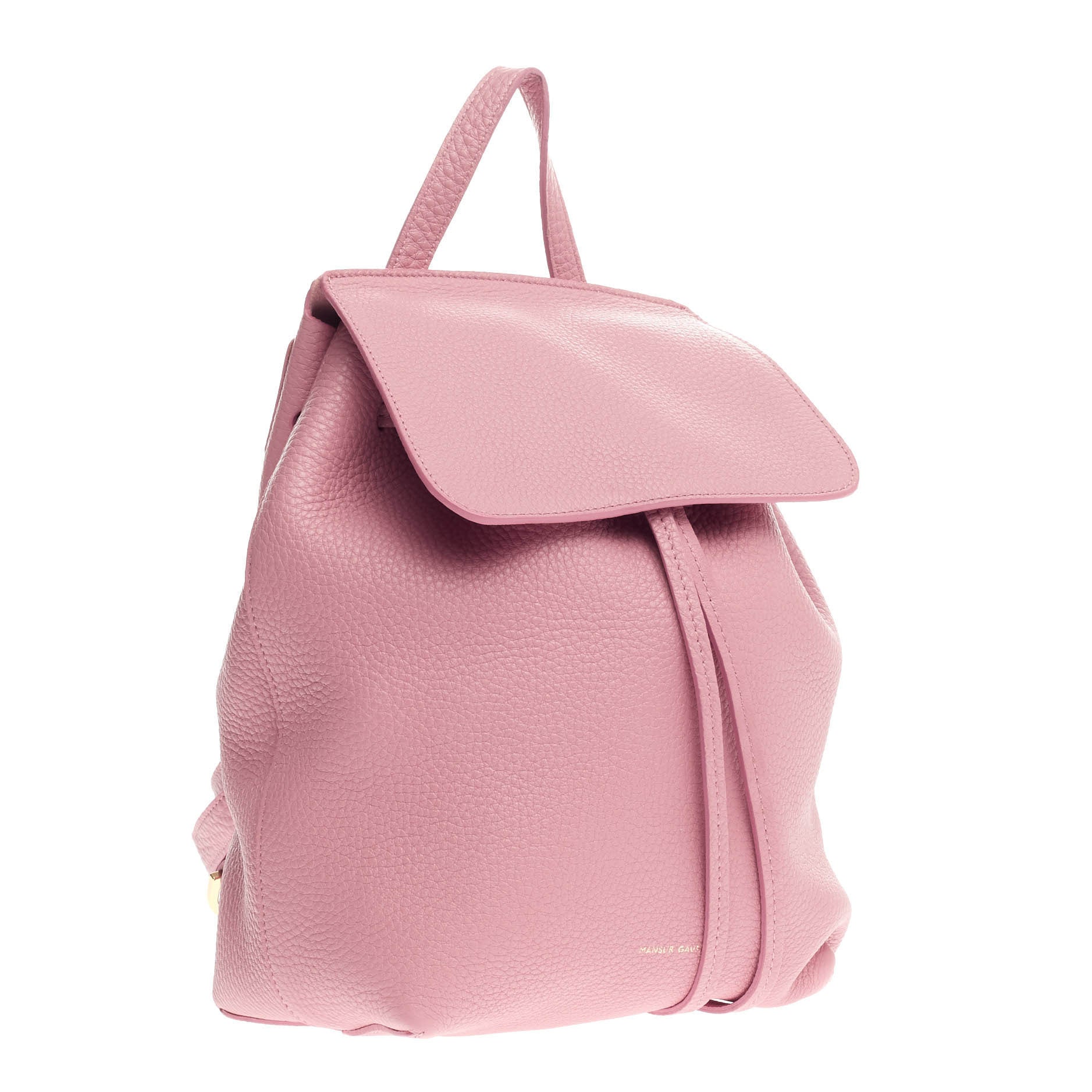 Drawstring Backpack Tumbled Leather Mini