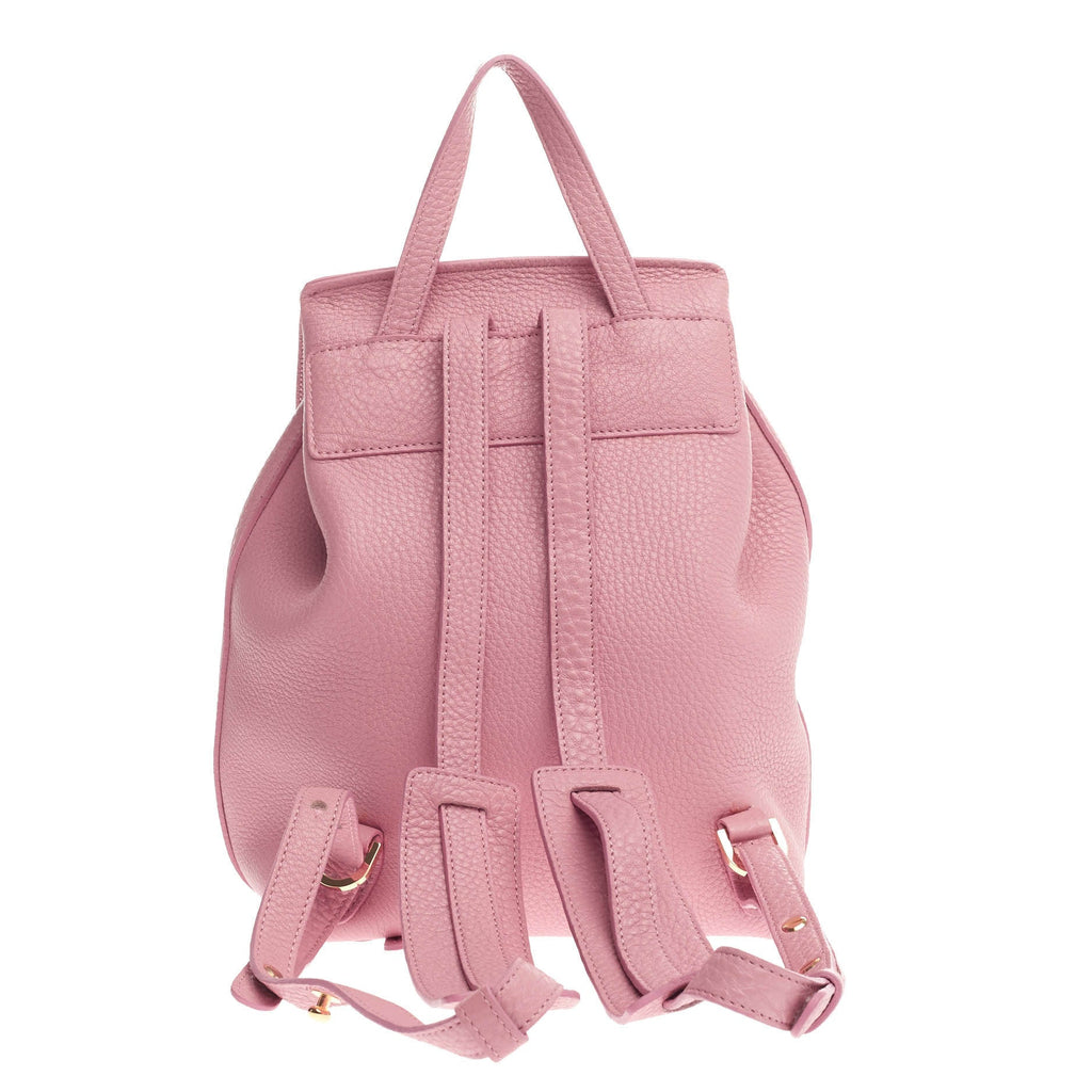 Drawstring Backpack Tumbled Leather Mini
