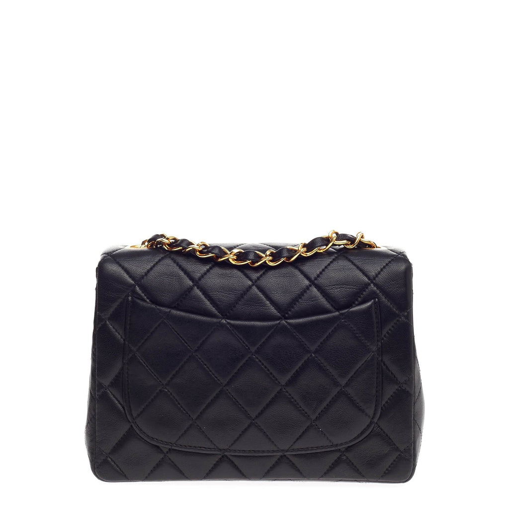 Vintage Square Classic Single Flap Bag Quilted Leather Mini