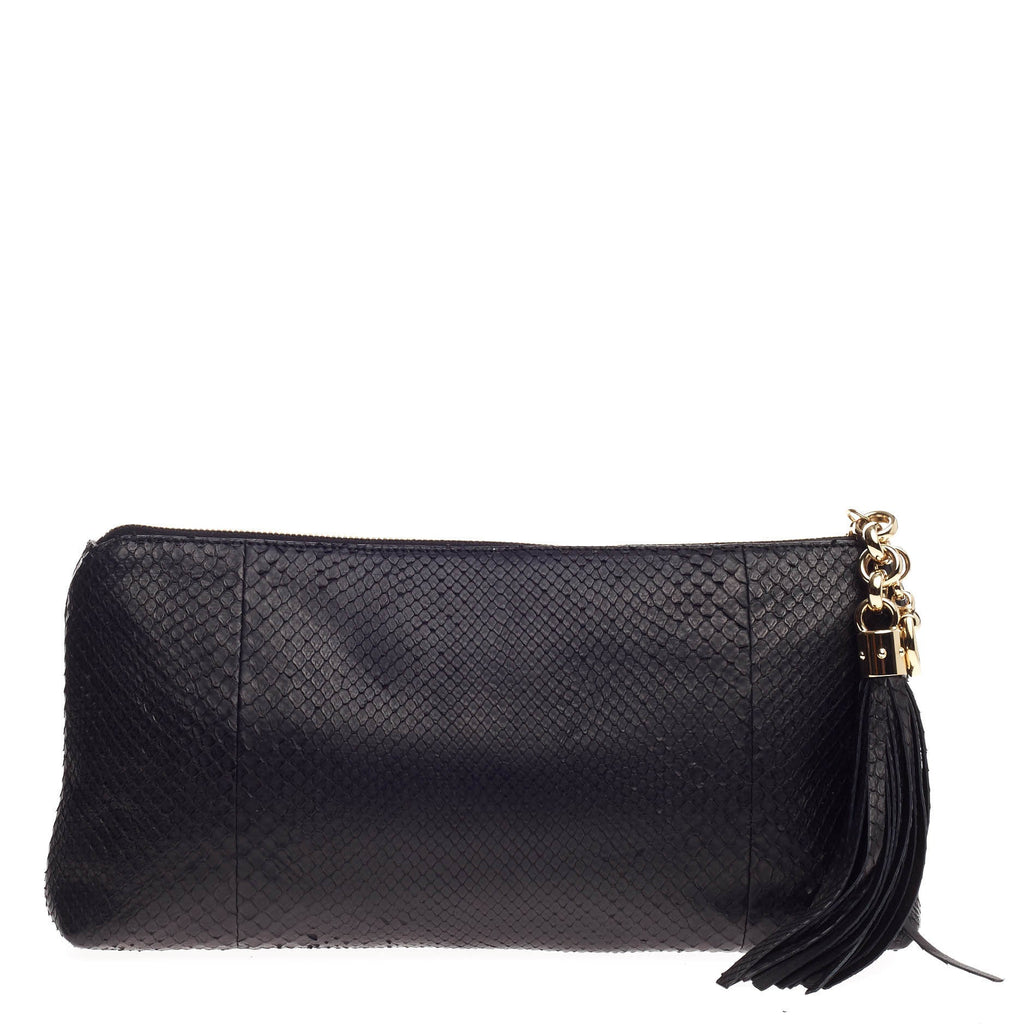 Sienna Tassel Clutch Python