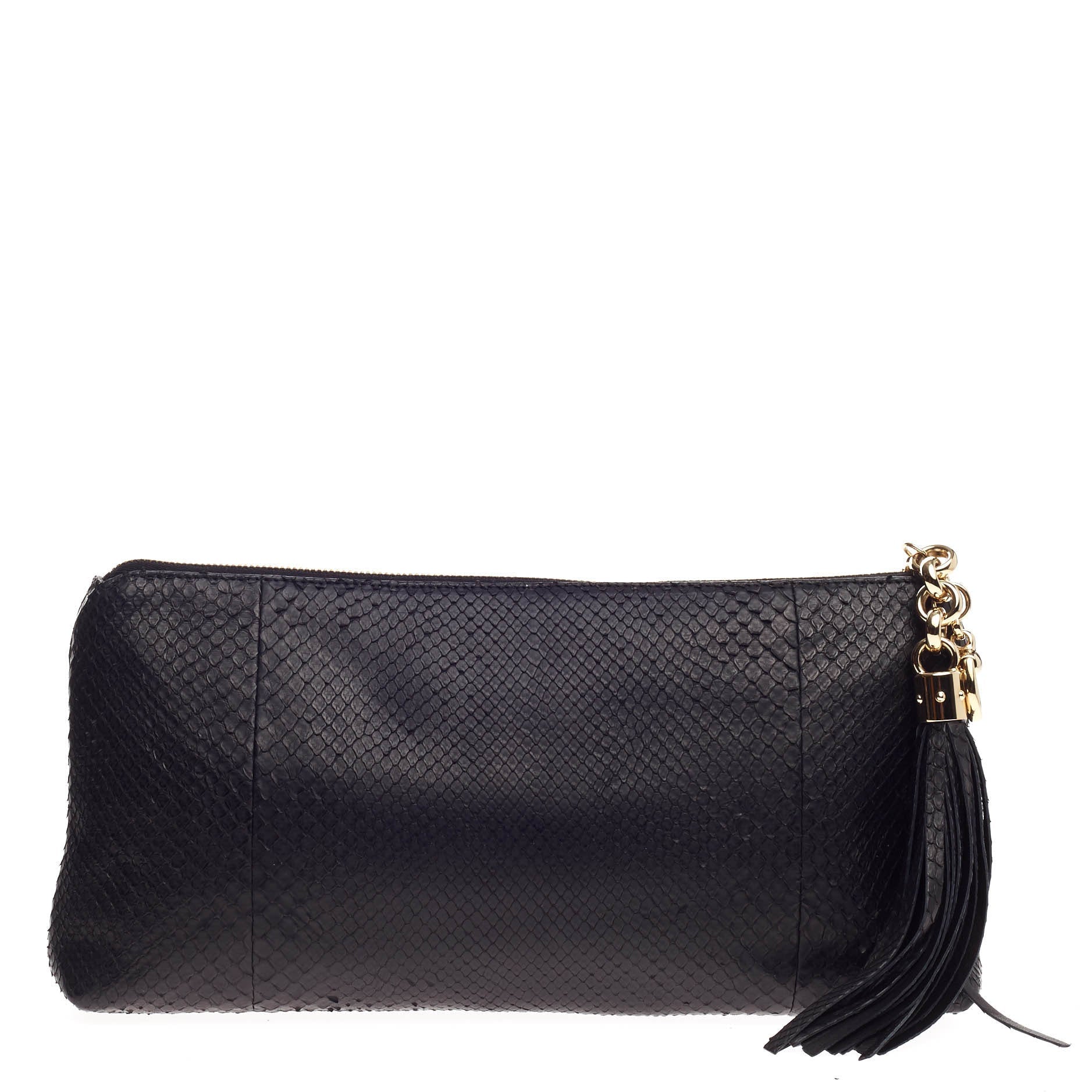 Sienna Tassel Clutch Python