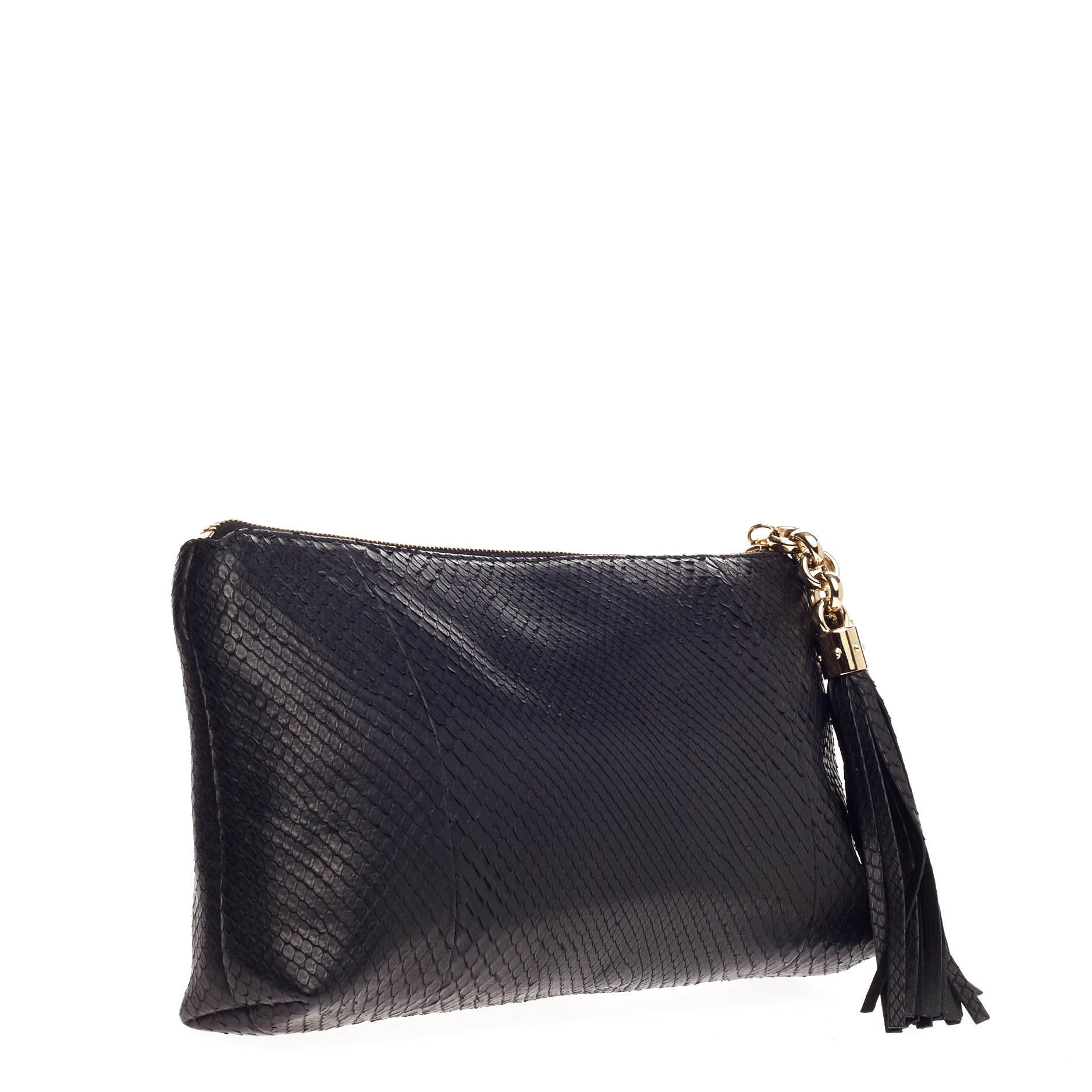 Sienna Tassel Clutch Python