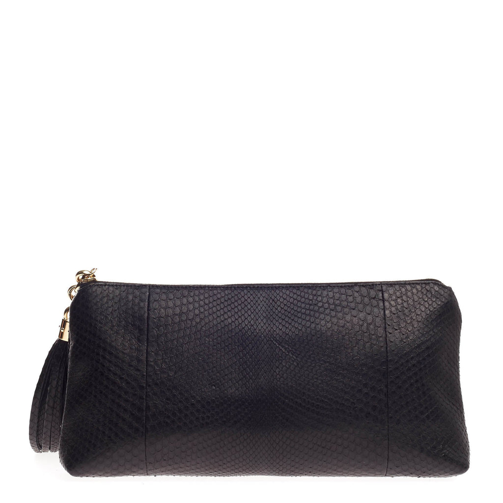 Sienna Tassel Clutch Python