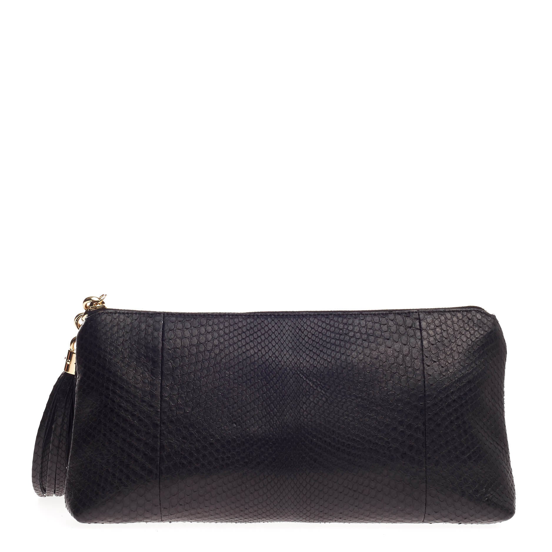 Sienna Tassel Clutch Python