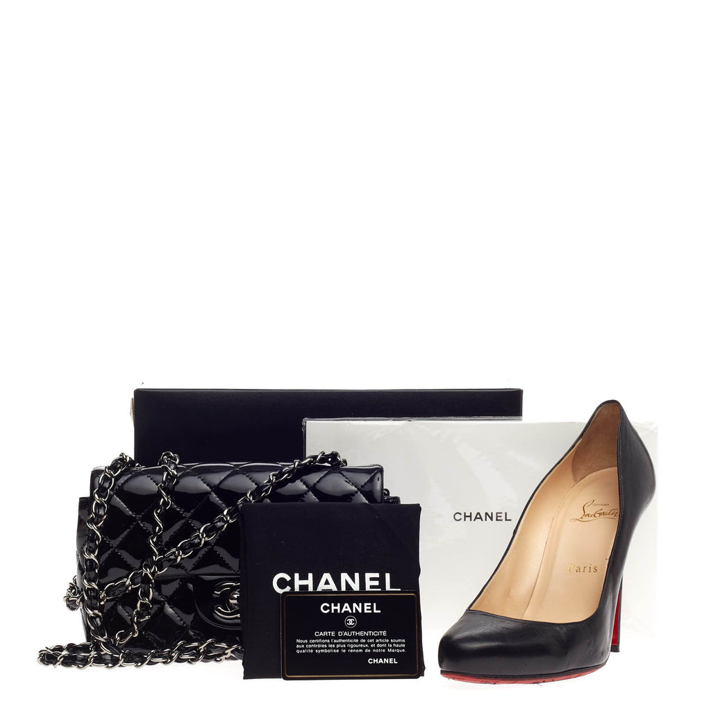 Classic Single Flap Bag Quilted Patent Mini