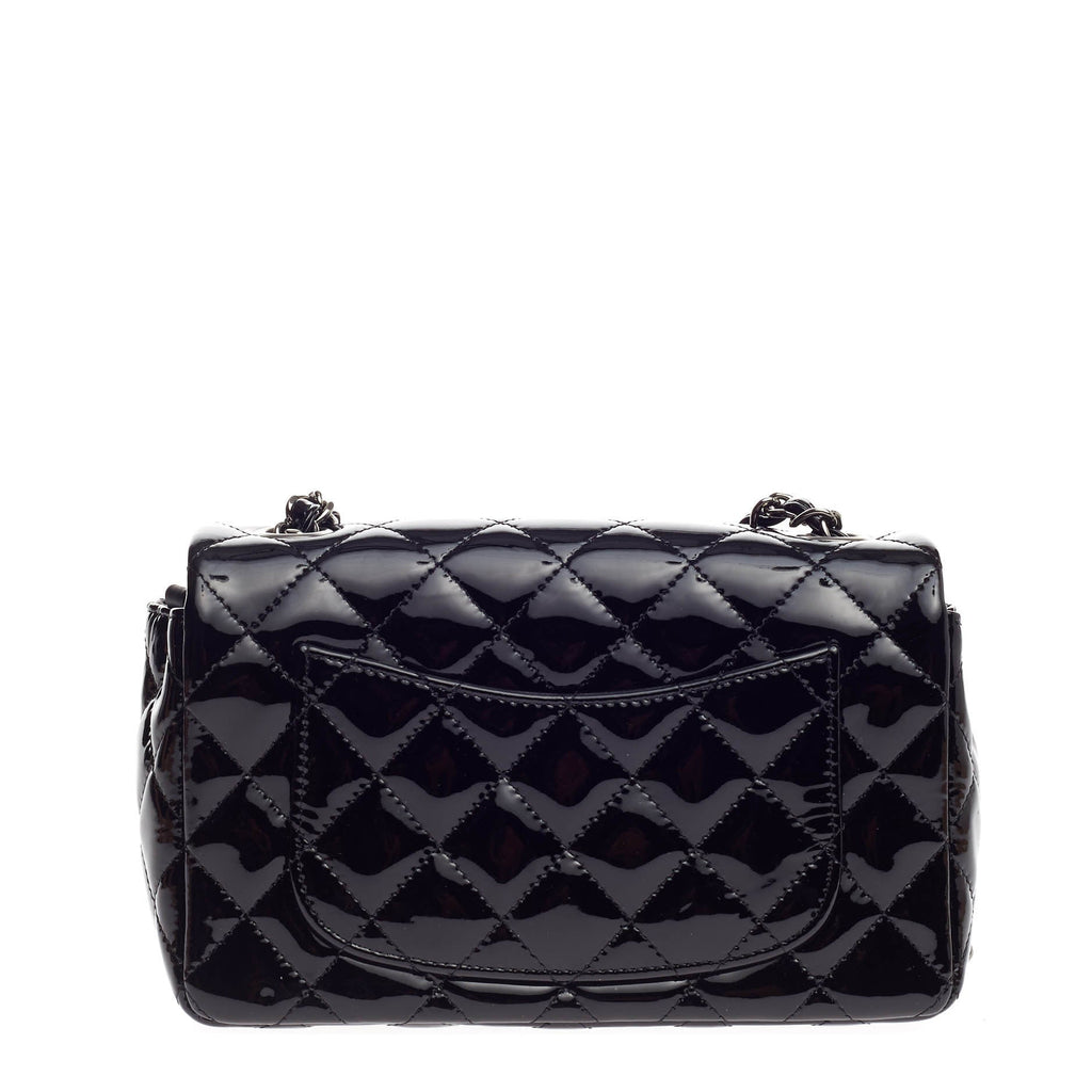 Classic Single Flap Bag Quilted Patent Mini