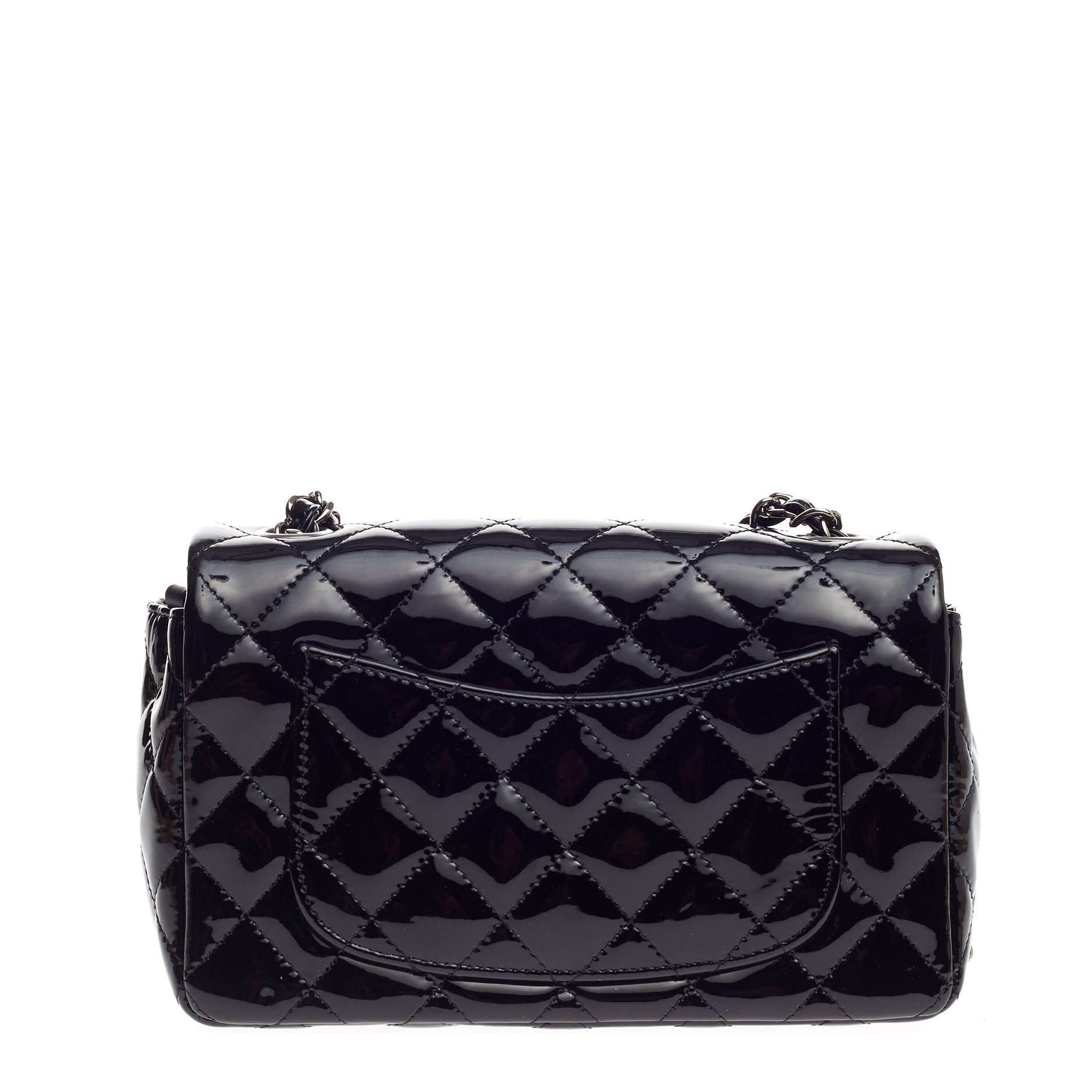 Classic Single Flap Bag Quilted Patent Mini