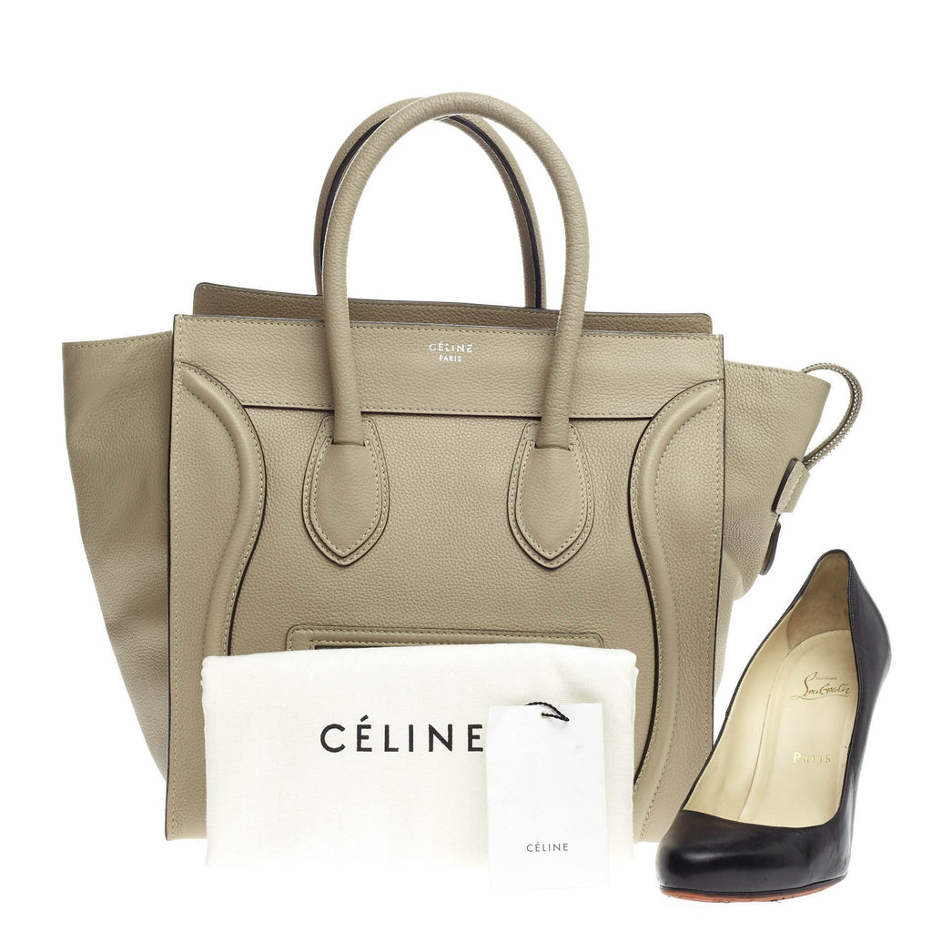 Luggage Handbag Grainy Leather Mini