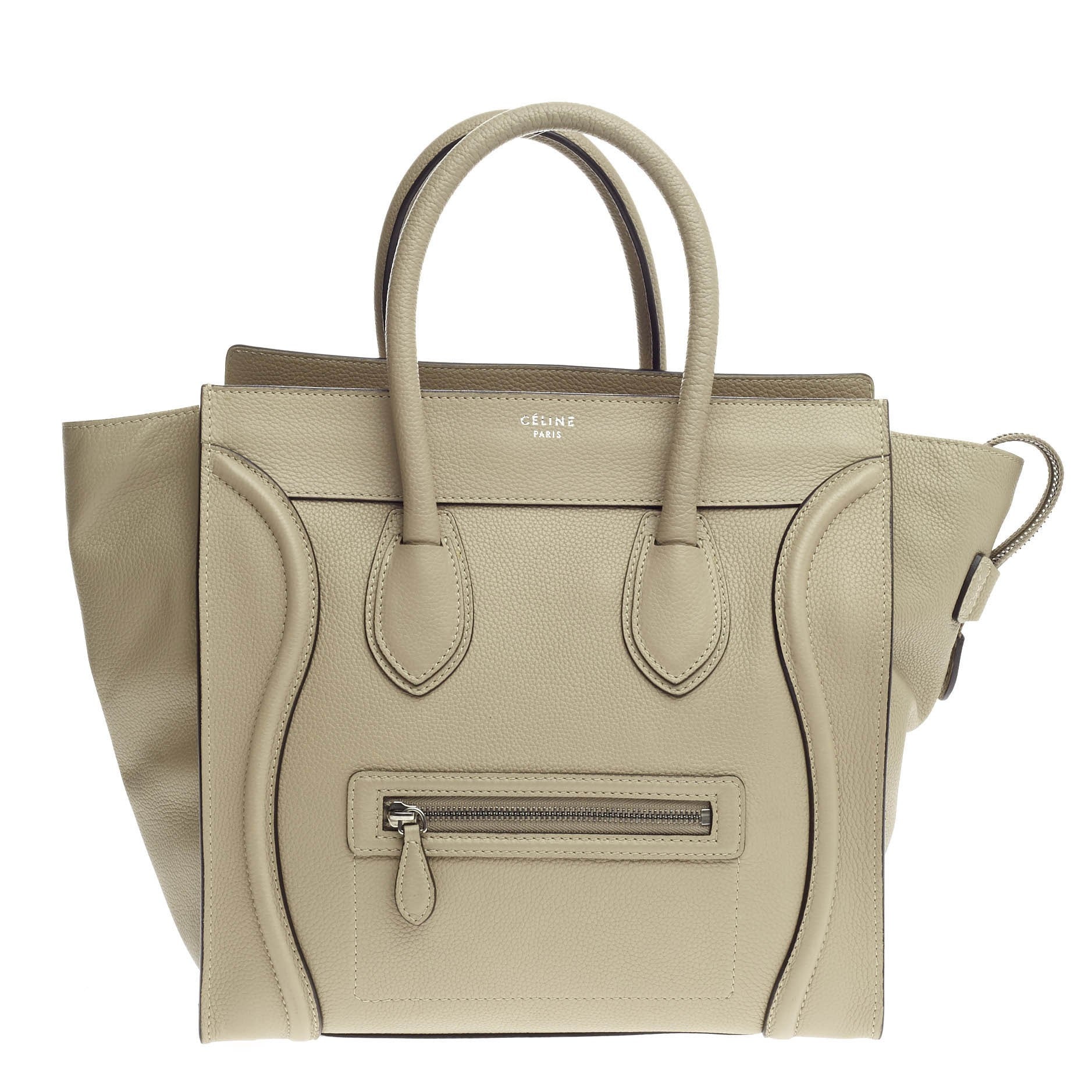 Luggage Handbag Grainy Leather Mini
