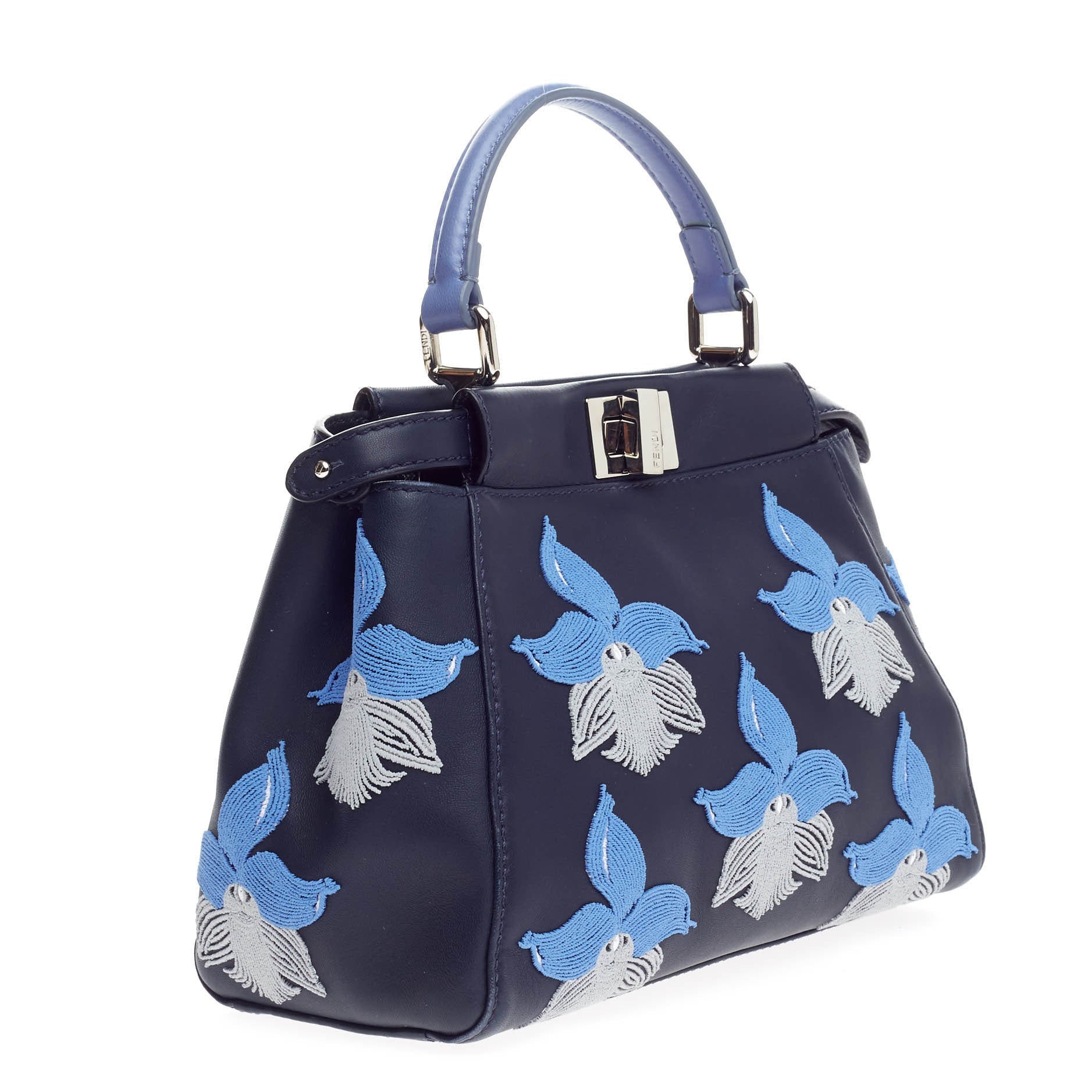 Peekaboo Handbag Embroidered Leather Mini