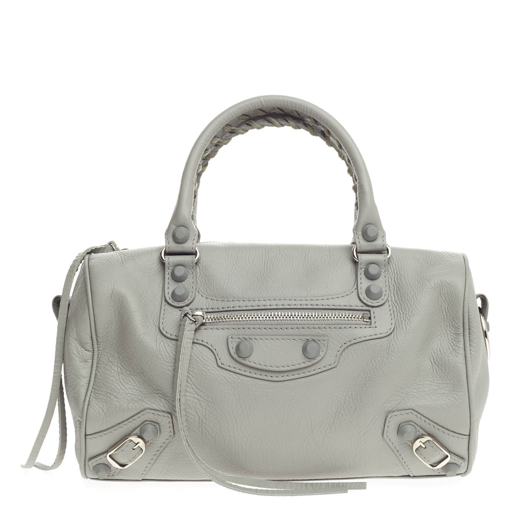 Twiggy Covered Giant Studs Handbag Leather Mini