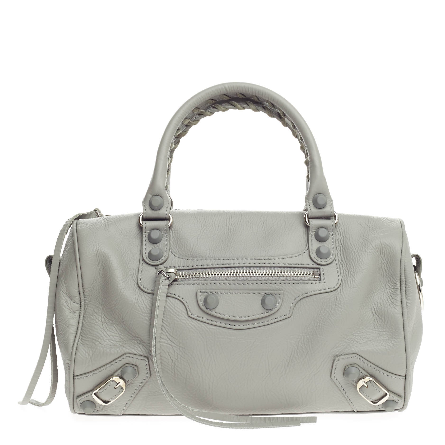 Twiggy Covered Giant Studs Handbag Leather Mini