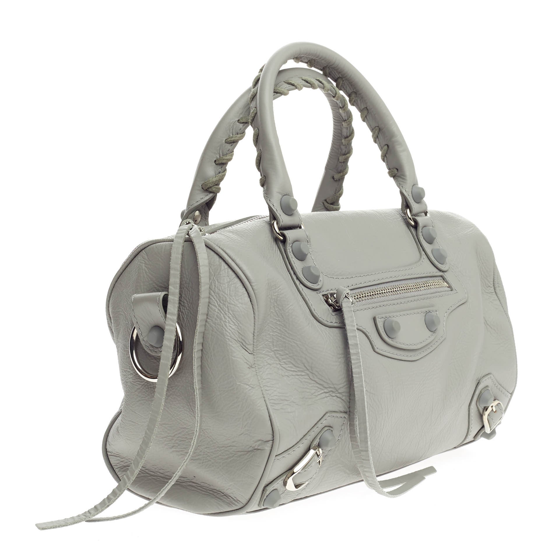 Twiggy Covered Giant Studs Handbag Leather Mini