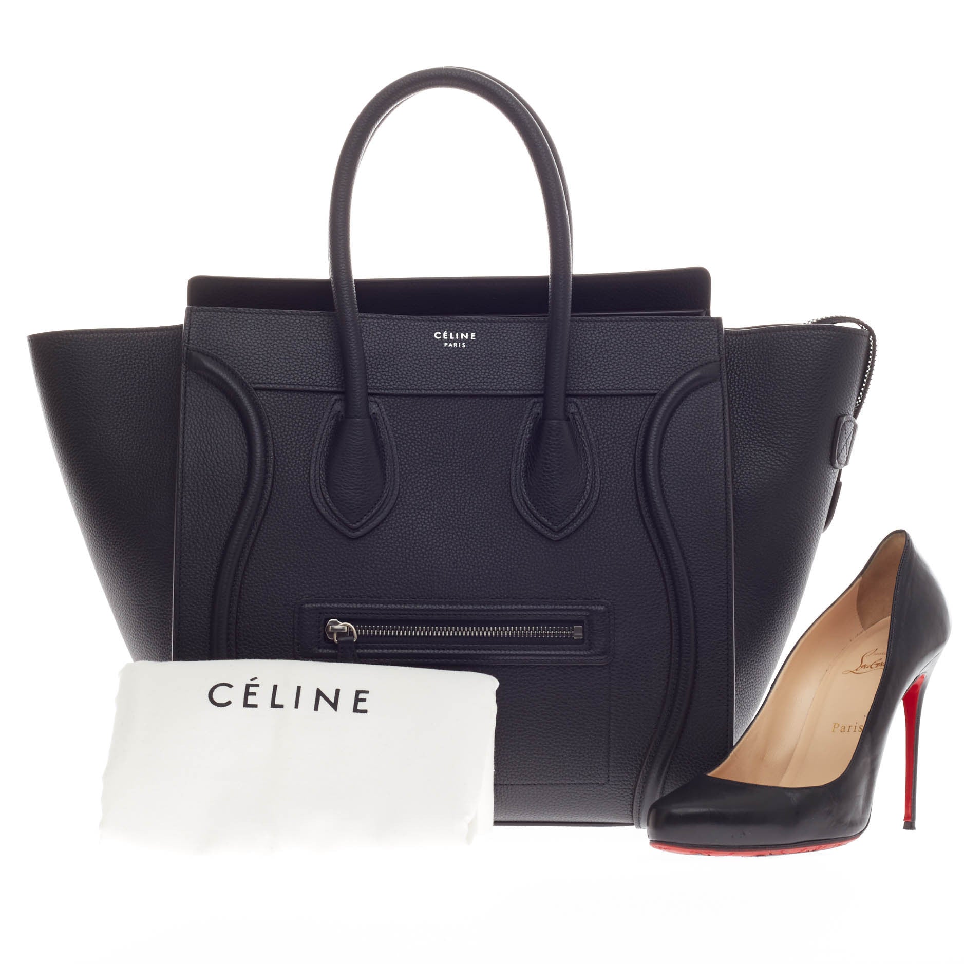 Luggage Handbag Grainy Leather Mini