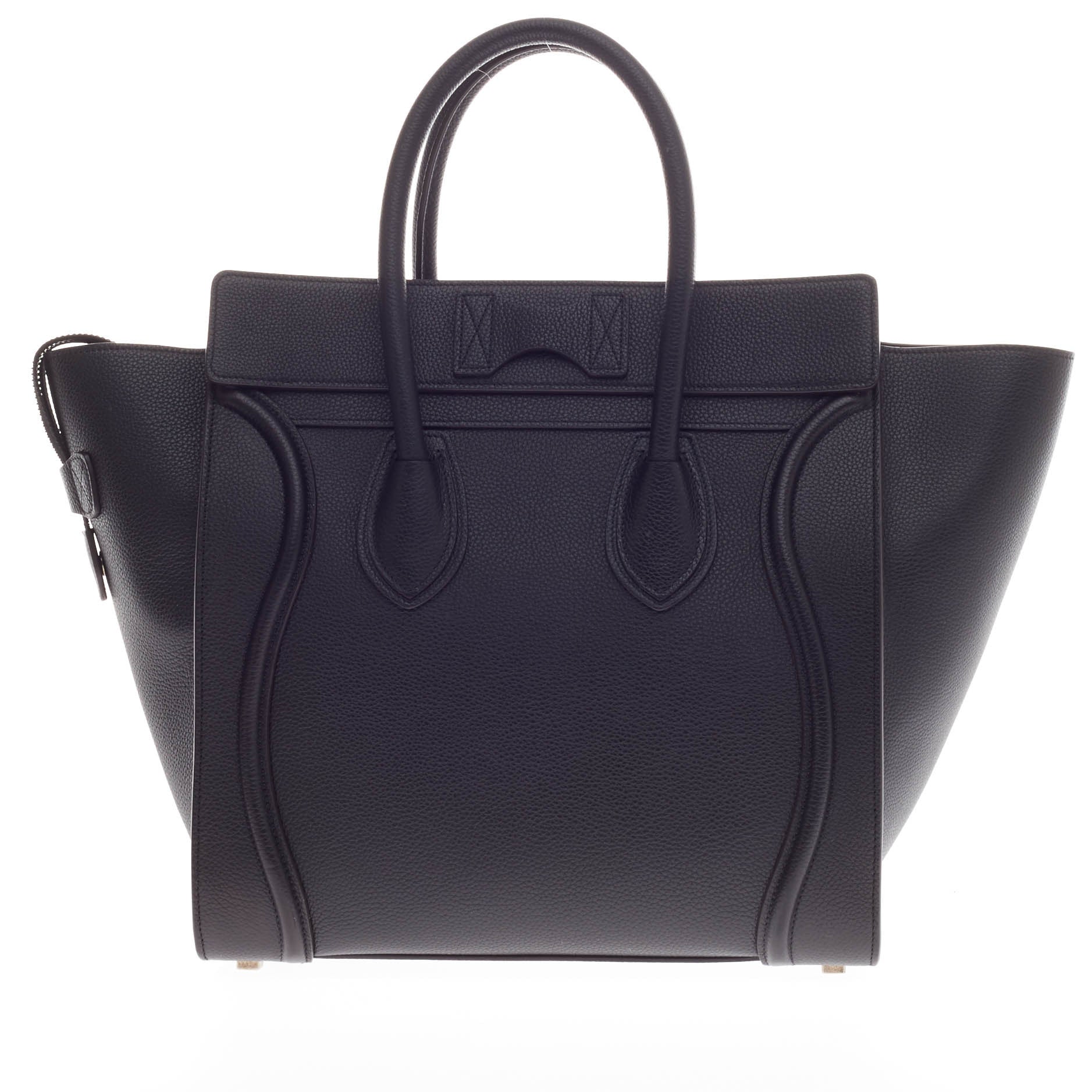 Luggage Handbag Grainy Leather Mini