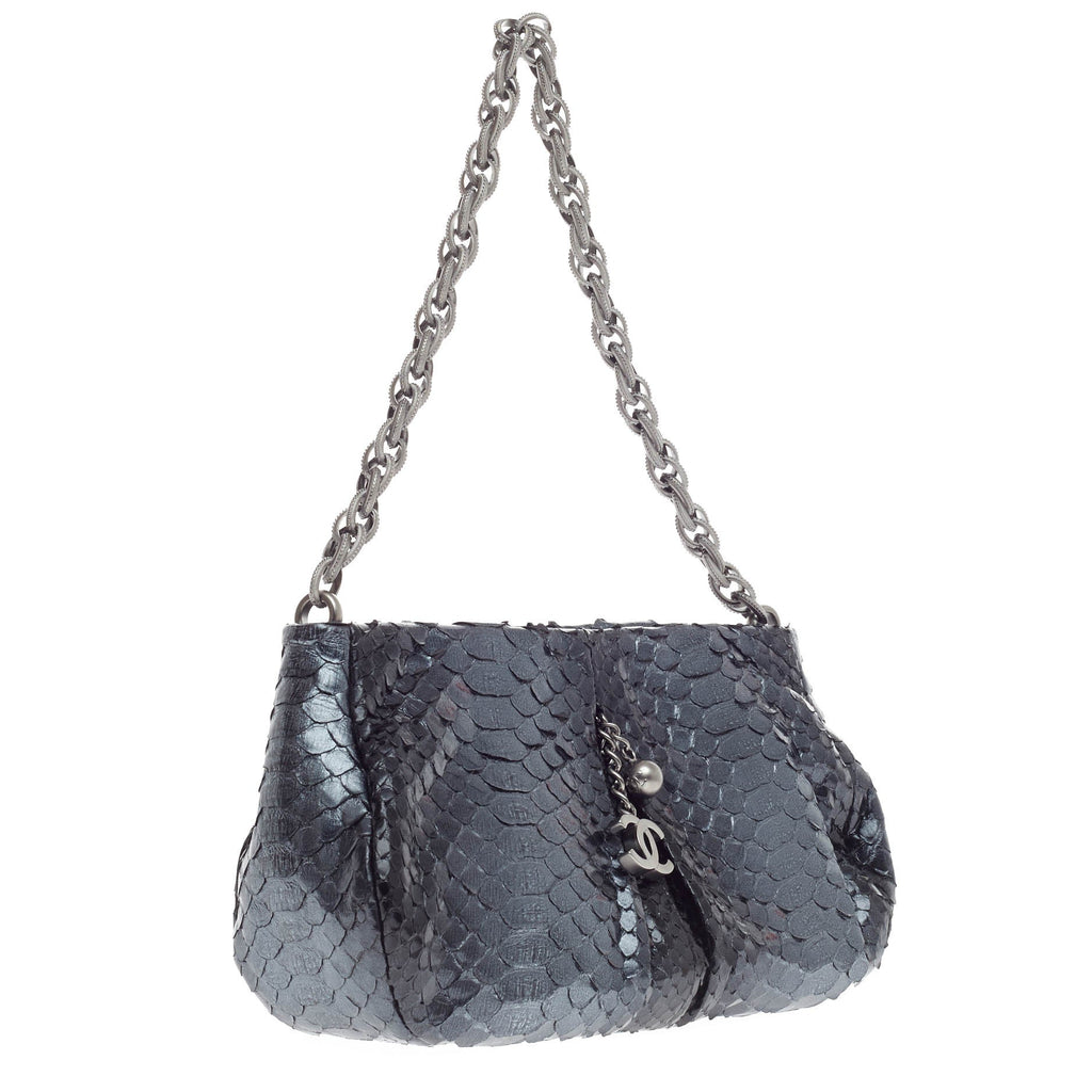 Chain Strap Pochette Python Mini