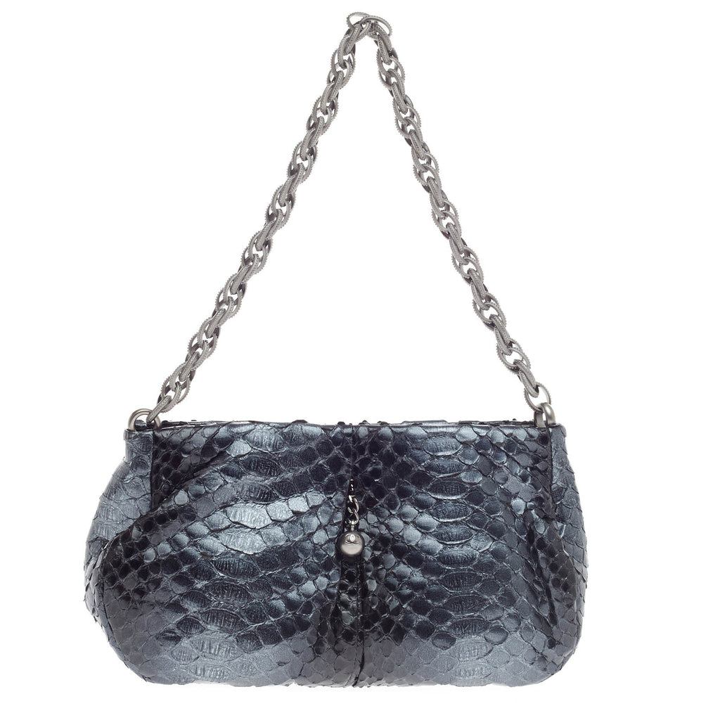 Chain Strap Pochette Python Mini