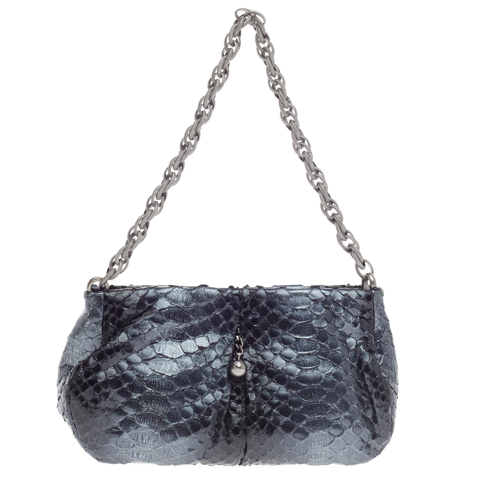 Chain Strap Pochette Python Mini
