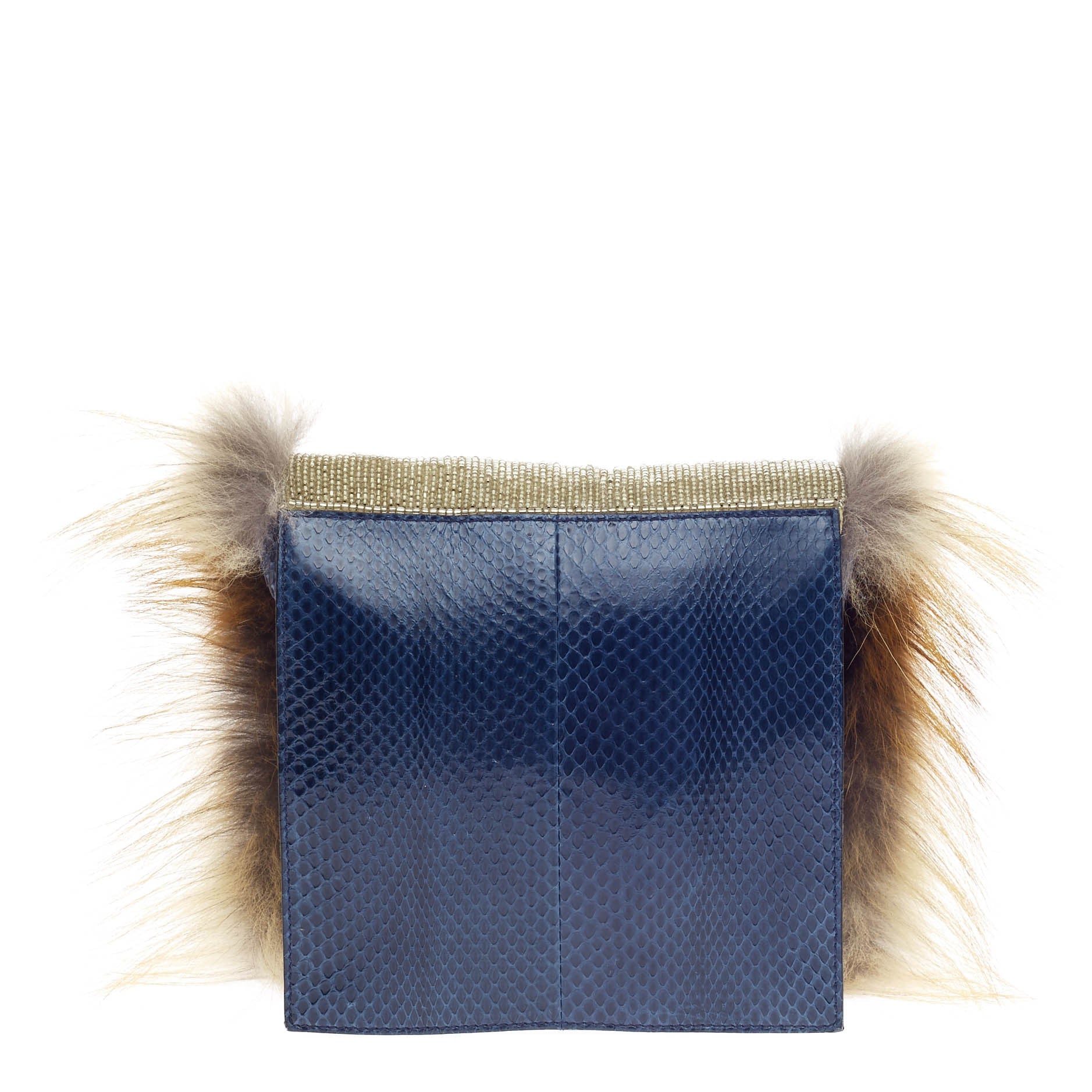 Daisy Convertible Clutch Beaded Snakeskin