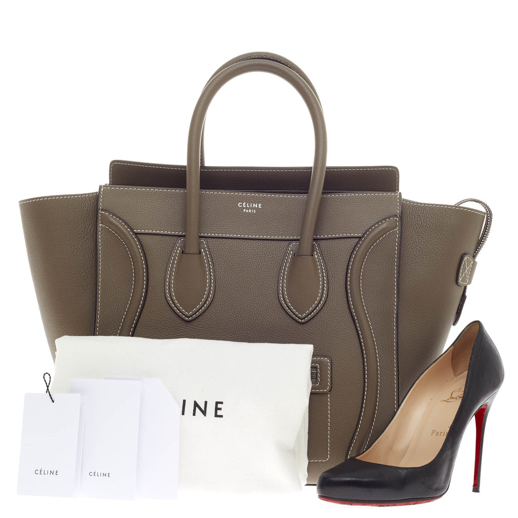 Luggage Handbag Grainy Leather Mini