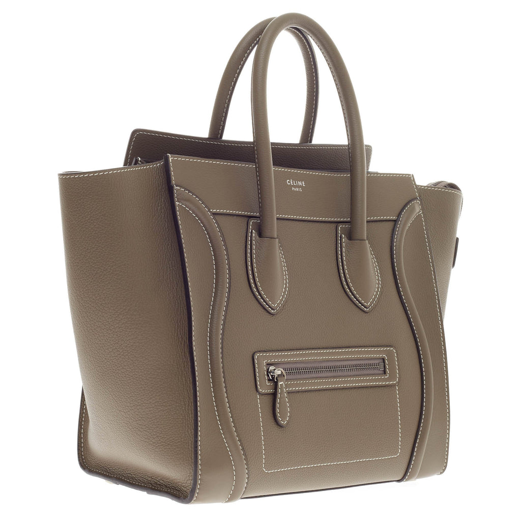 Luggage Handbag Grainy Leather Mini