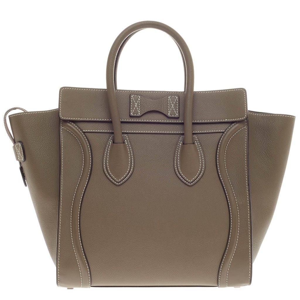 Luggage Handbag Grainy Leather Mini
