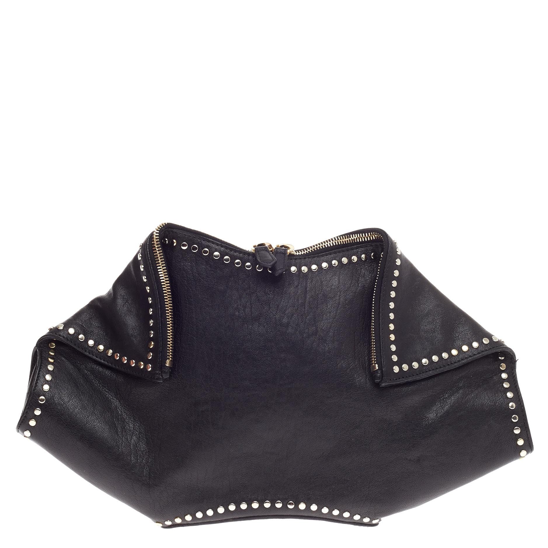 De Manta Clutch Studded Leather Large