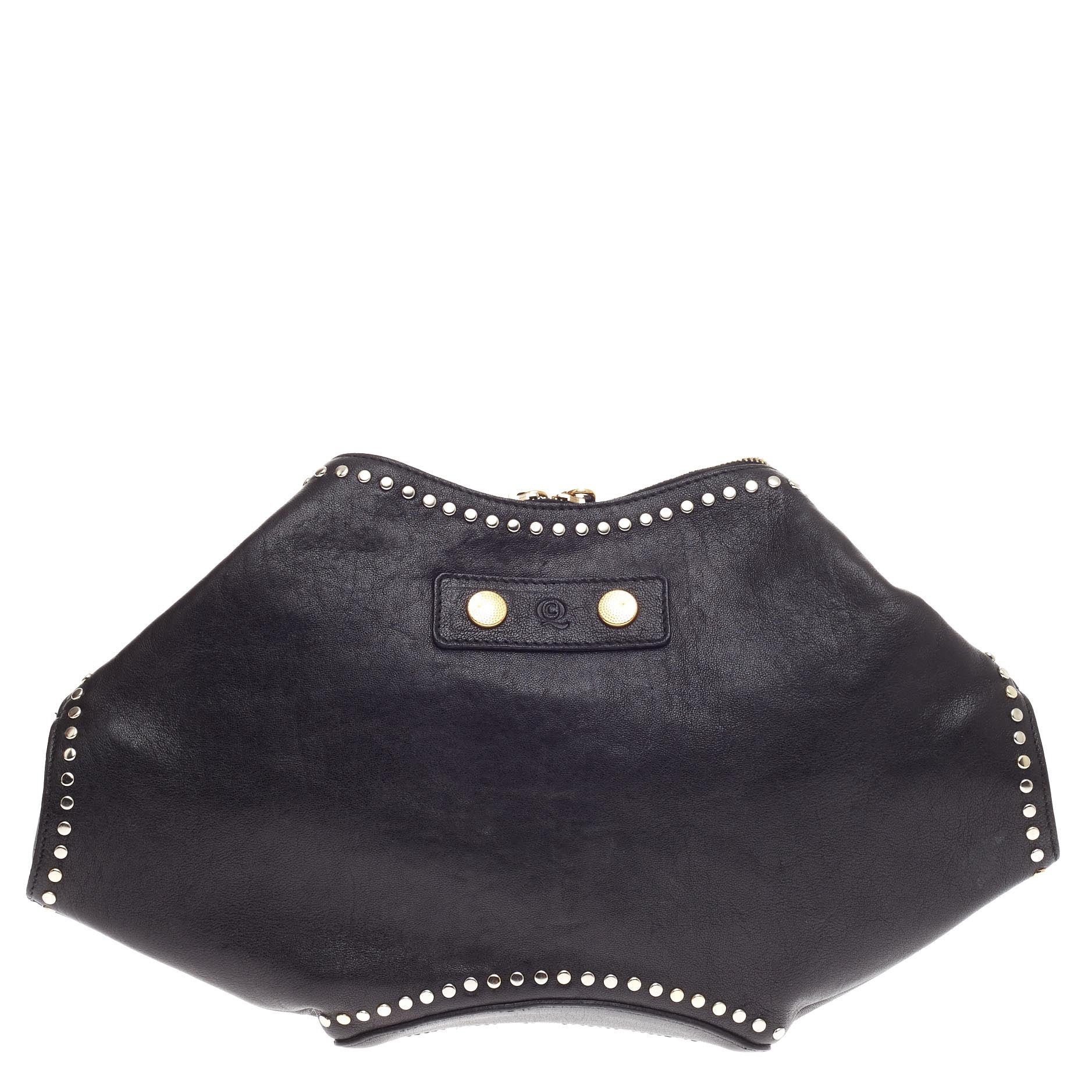 De Manta Clutch Studded Leather Large
